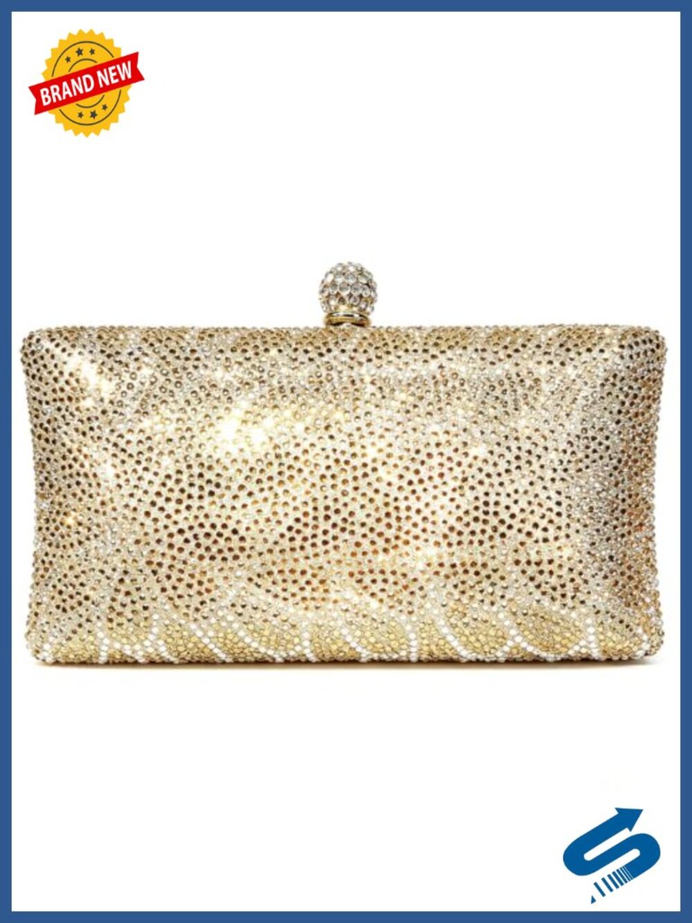 Rhinestone Clutch Purse Evening Bag Sparkly Luxury Party